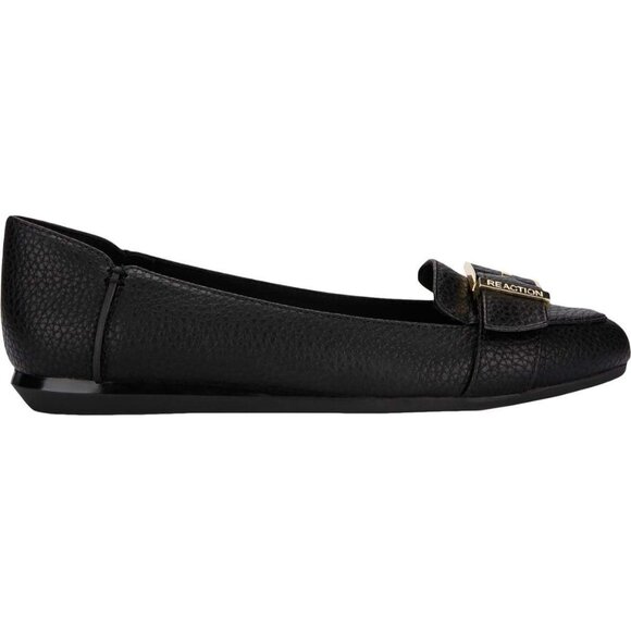Kenneth Cole Reaction Women's Slip on Loafer Flat Buckle Detail Black Size 6.5M - Picture 1 of 4